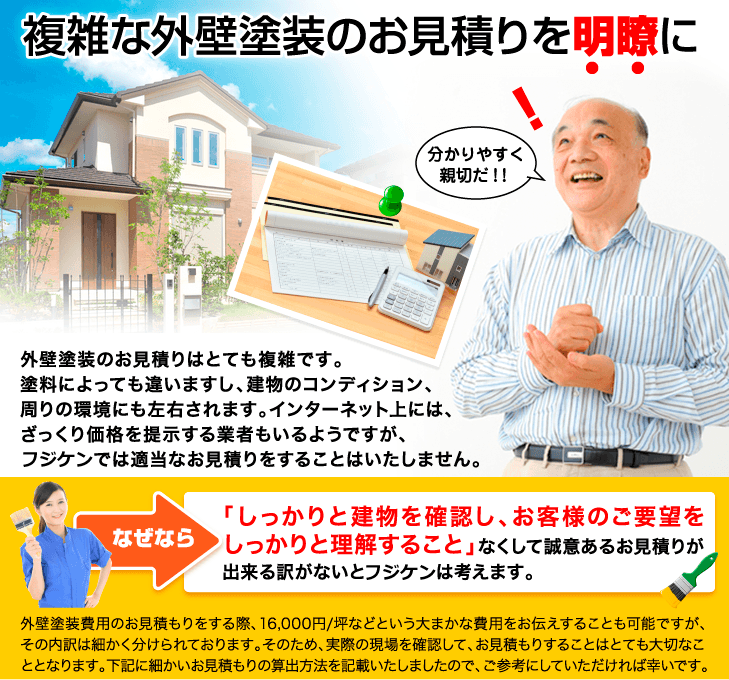 お見積りを明朗価格に