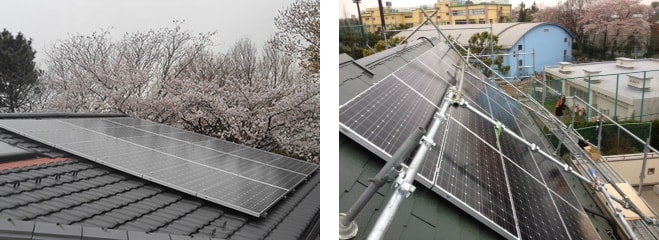 戸建て住宅の太陽光発電システム施工例